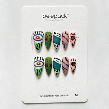 Belepack Evil Eye Nails Size Chart