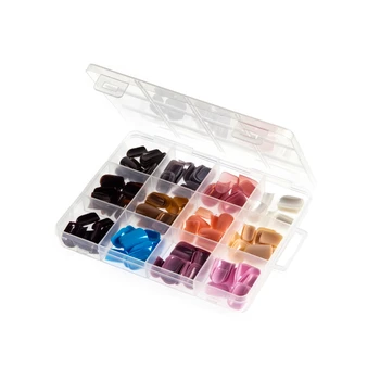 Multicolor Short Square Press-On Nail Set, product view 1.