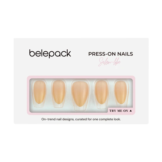 Pink and White Ombre Short Almond Press-On Nails