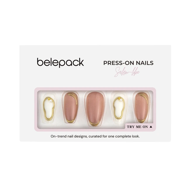 Nude Shell-Inspired Almond Nails