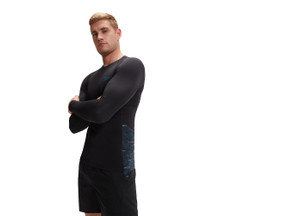 SPEEDO Mens Eco End+ Splice Rash Top SPEEDO Mens Eco End+ Splice Rash Top