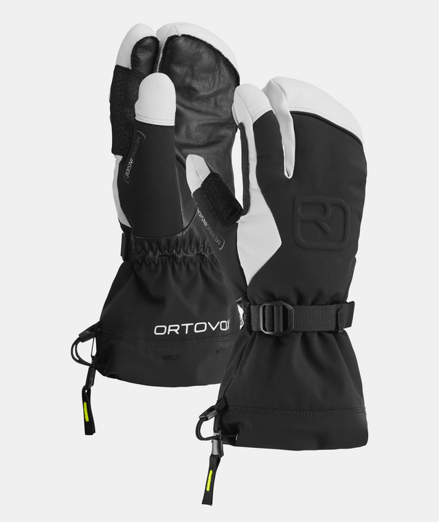 ORTOVOX Merino Freeride 3 Finger Glove Black Raven