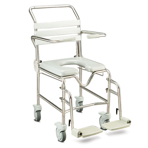 Juvo Mobile Shower Commode - Swing away Leg rests