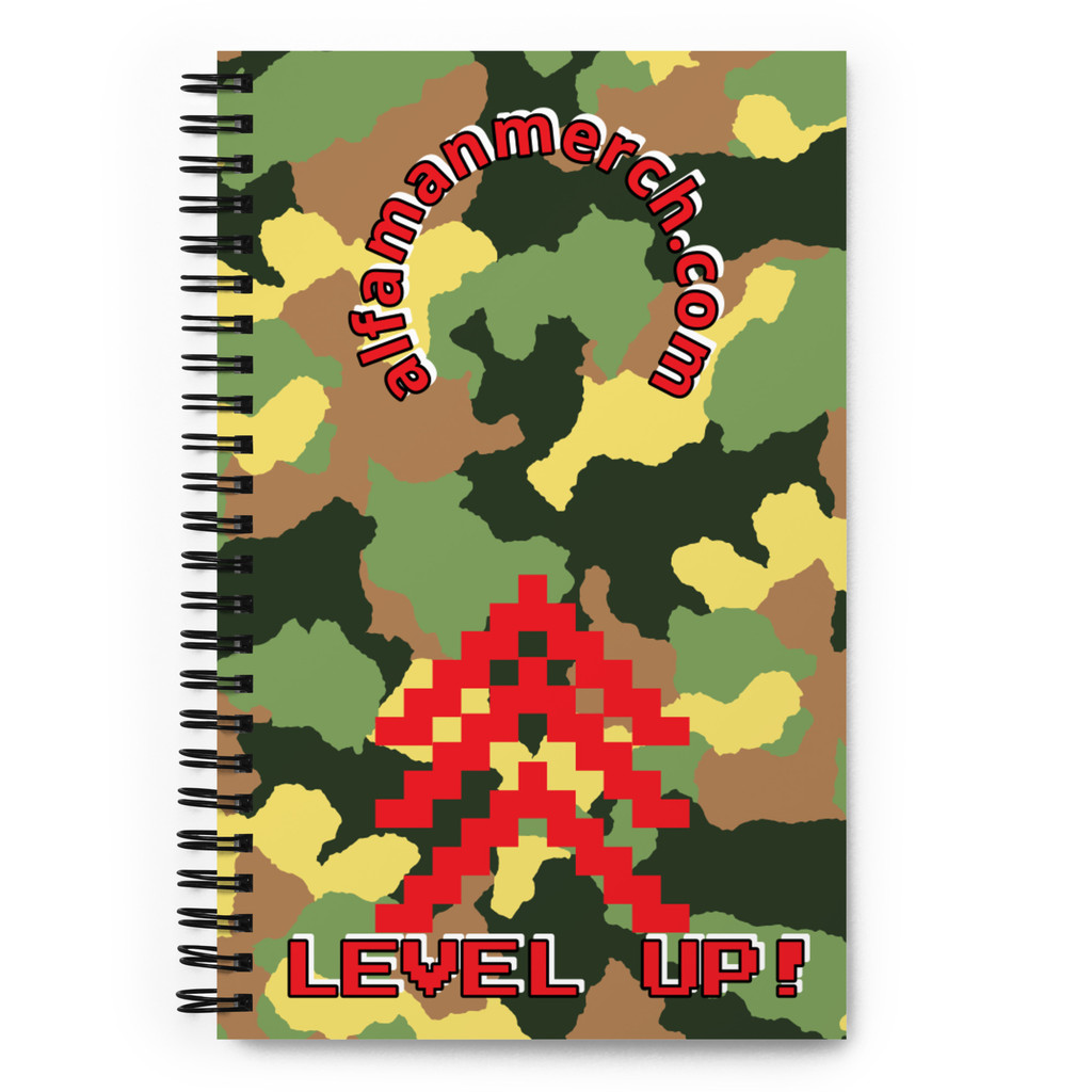 Alfaman Logo-Camo-Spiral notebook