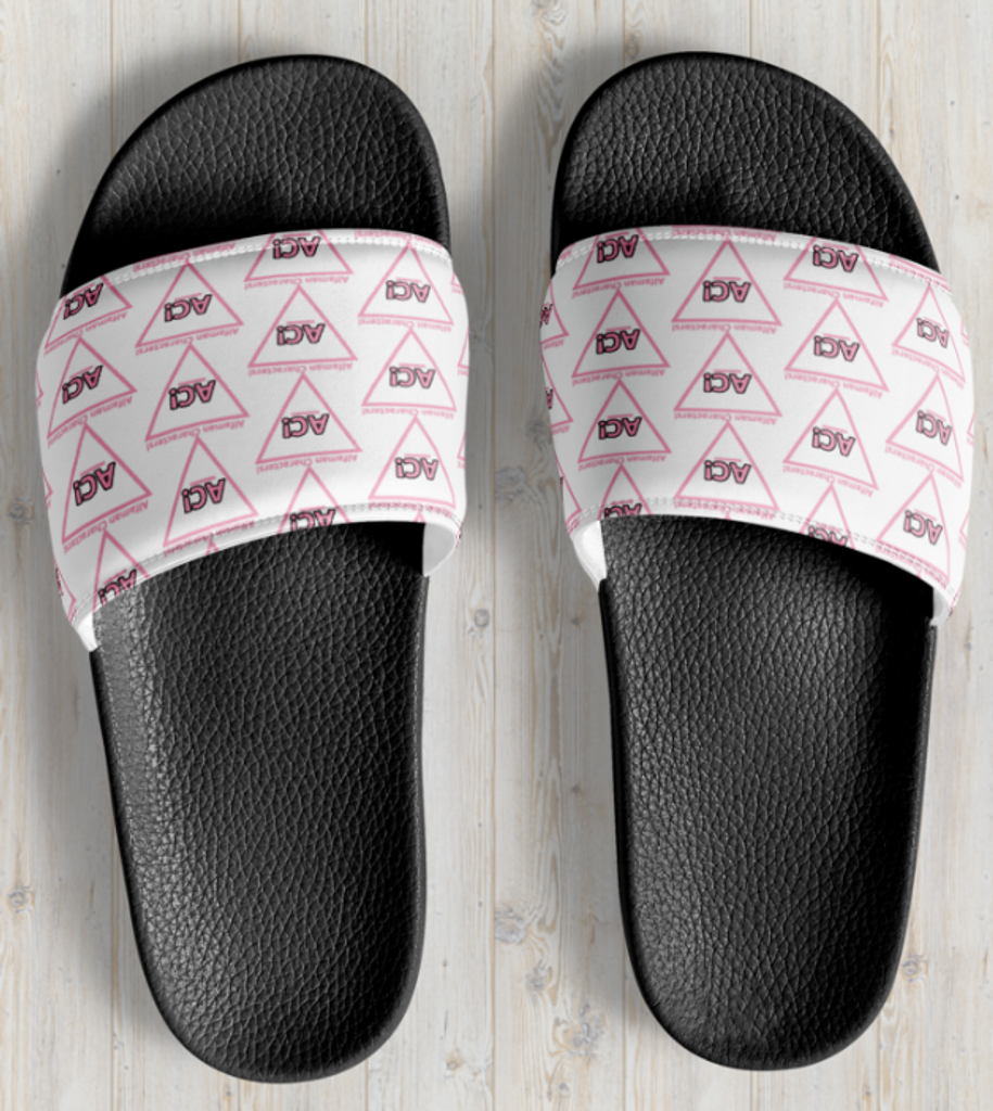 Alfaman Logo Pink & W-Women's slides