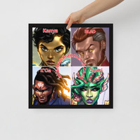 Four Villains-Framed poster