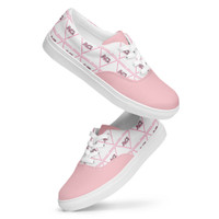 Women’s low pink-canvas shoes