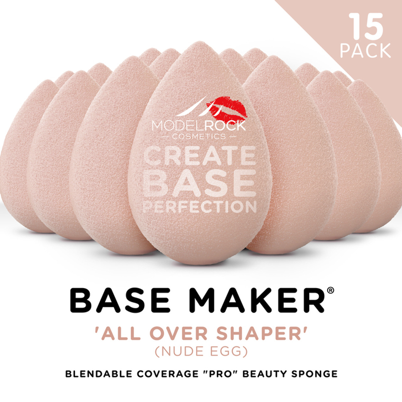 Modelrock Base Maker® Beauty Sponge - 'ALL OVER SHAPER' (Black Egg) 