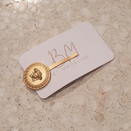 Gold Single Coin Slide Clip - By Madeline