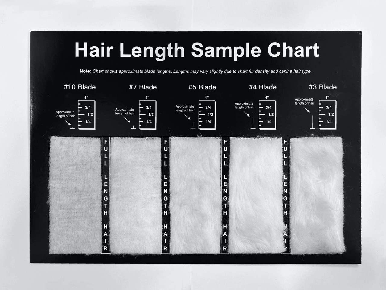 Hair Length Sample Chart