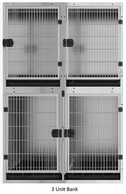 Pet-Agree Stainless Steel Cage Bank - 3 Unit (1 Large + 2 Medium)