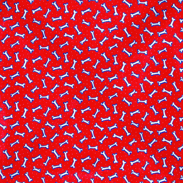 Bandannas Tossed Bones Red