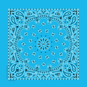 Bandannas Paisley Light Blue