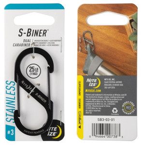 NITE IZE S-BINER #3 BLACK  (SB3-03-01)