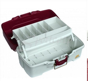 PLANO 1 TRAY BOX RED MTL & WHT (620106) PLANO 1 TRAY BOX RED MTL & WHT (620106)