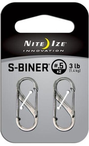 NITE IZE S-BINER X2 3LBS STAINLESS STEEL NITE IZE S-BINER X2 3LBS STAINLESS STEEL