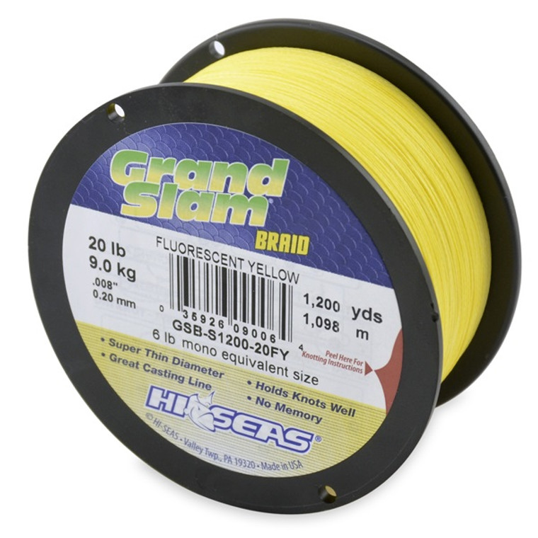 AFW GRD SLM BRAID 20# FLYEL  (GSB-S1200-20FY)