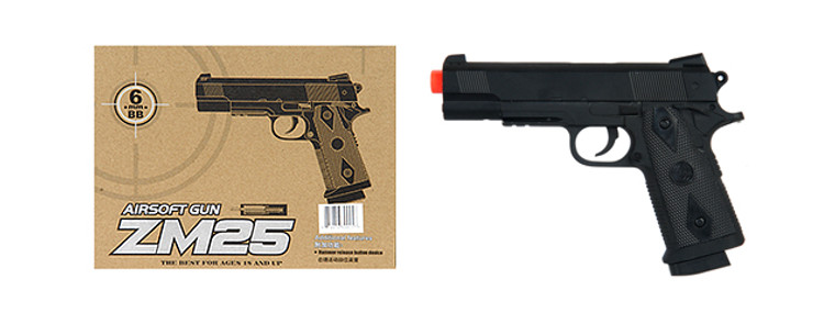 AW METAL SPRING PISTOL 7.25"  (ZM25B)