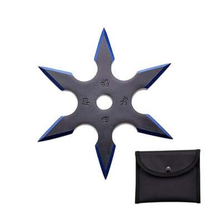CE 4MM THROWING STAR W POUCH  (ETS16BL)
