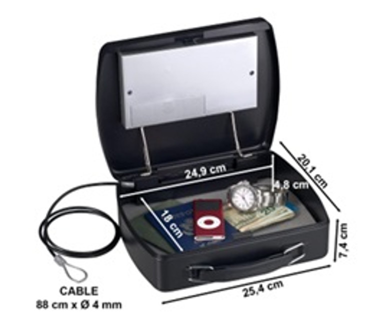 SENTRY SMALL LOCK BOX/ CABLE  (P008EMLLESHRO)