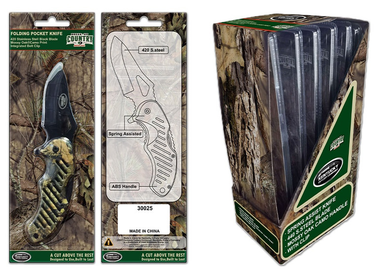 KNIFE MOSSY OAK 4" SA  (30025)
