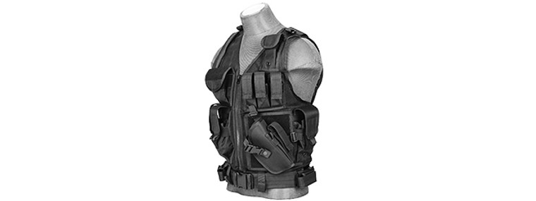 CROSS DRAW VEST W/HOLSTER (CA-310)