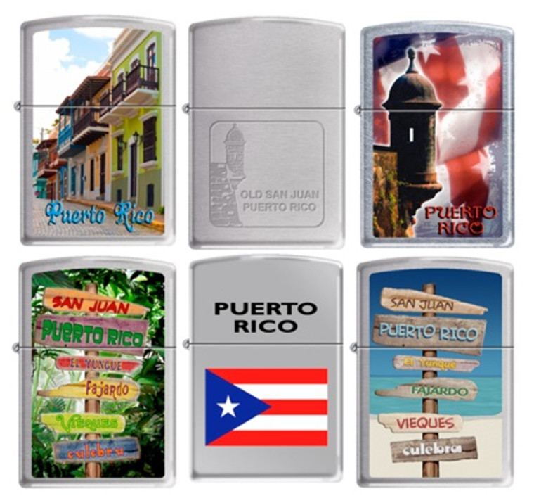 ZIPPO LIGHTER PUERTO RICO (Z-PR)