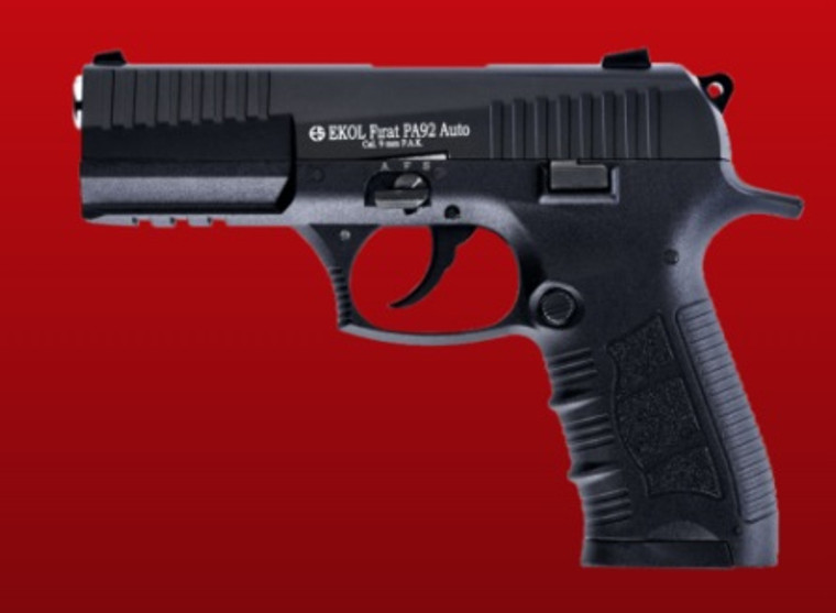 EKOL FIRAT PA92 BK 9MM PISTOL  (FIRAT-PA92BK9MM)