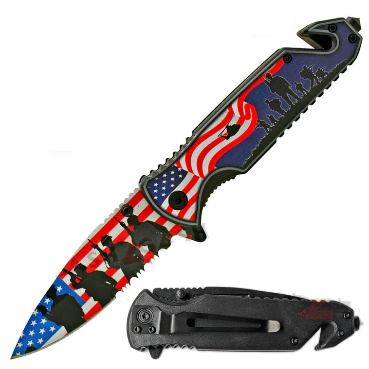 REX 4.75" BLUE USA FLAGE DESIG  (KS1820-UF2)