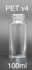 Case of Bottles, LDPE or PET, Lids and Caps