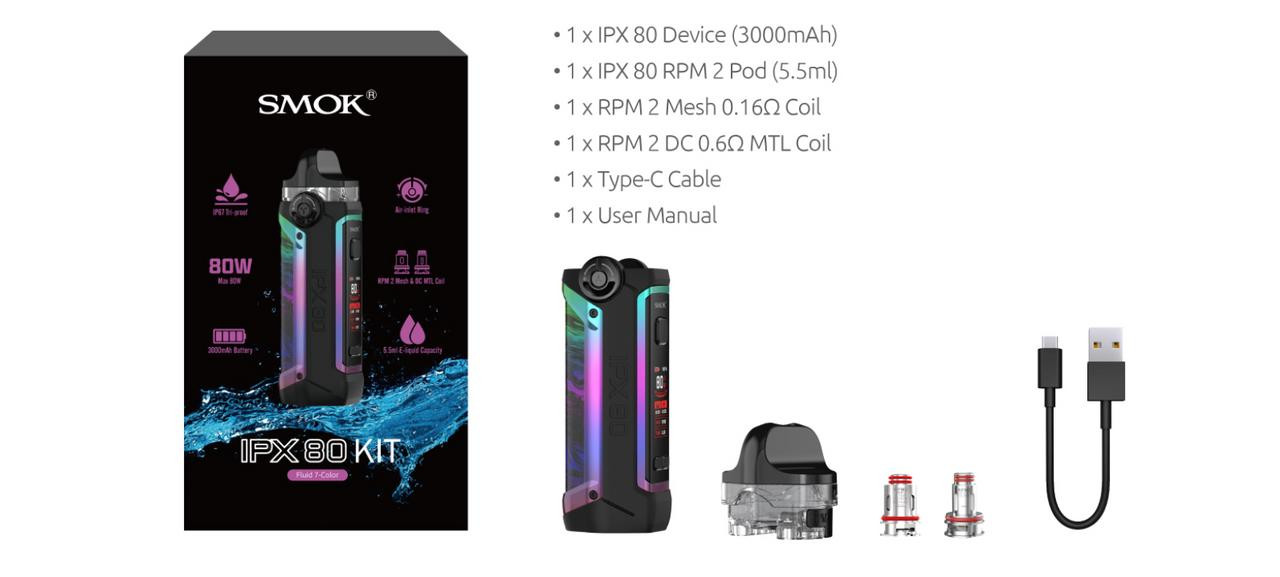 Smok IPX80 Pod Kit - PerfectVape Smok IPX80 Pod Kit - PerfectVape