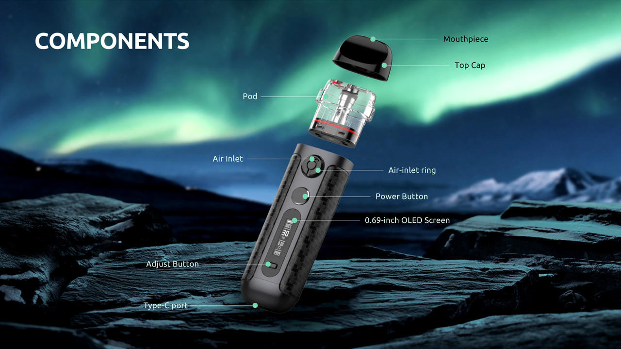 E-Zigarette POD SMOK Novo 5 - Fluid 7 Color Tęczowy, Dunkelblau, E-Zigaretten  \ E-Zigaretten POD \ SMOK