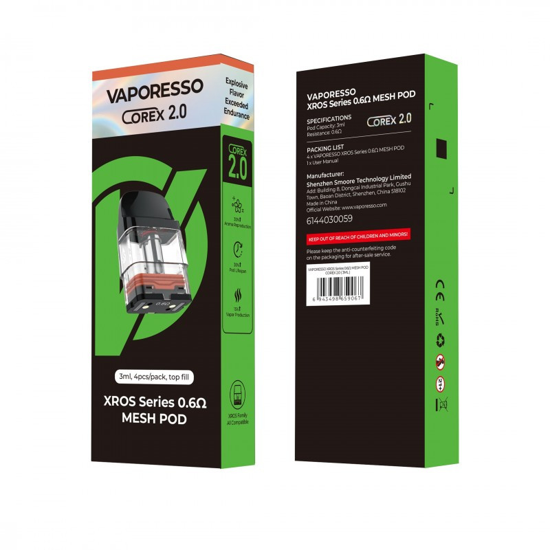 Vaporesso XROS Corex 2.0 Mesh Pods 4pk - $8.74 | PerfectVape