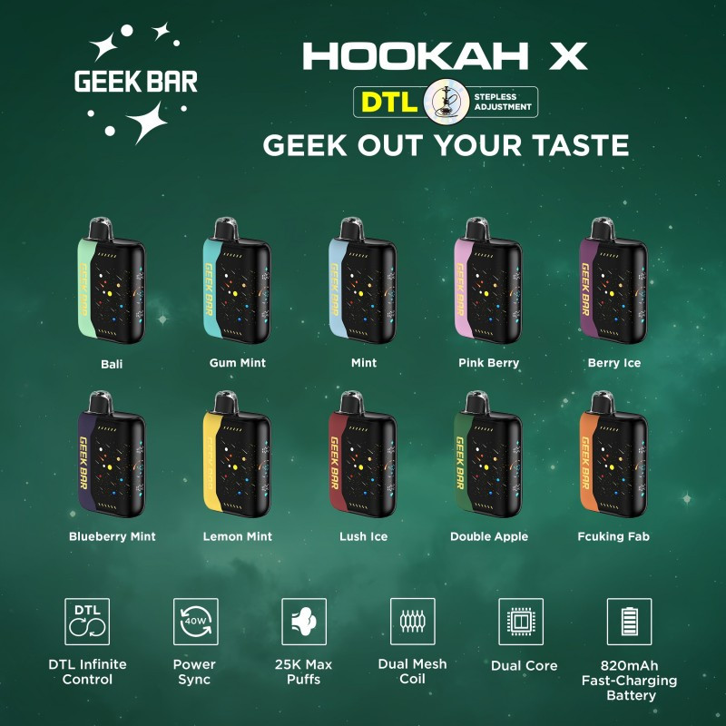 Geek Bar Hookah X 25K - $14.59 | PerfectVape Geek Bar Hookah X 25K - $14.59 | PerfectVape