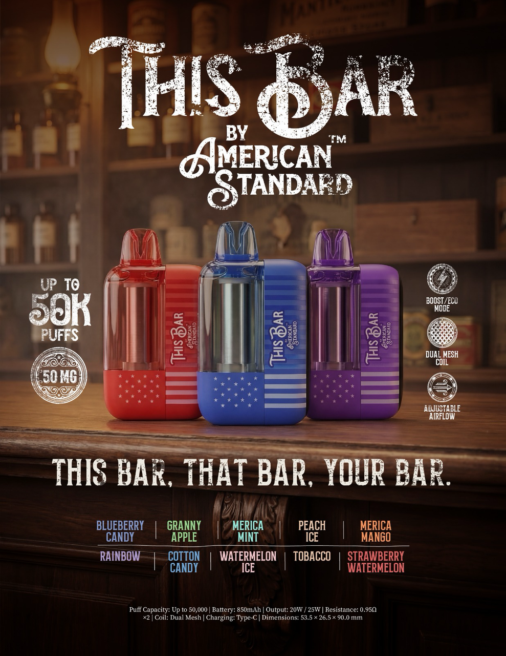 This Bar 50K By American Standard - $13.99 | PerfectVape
