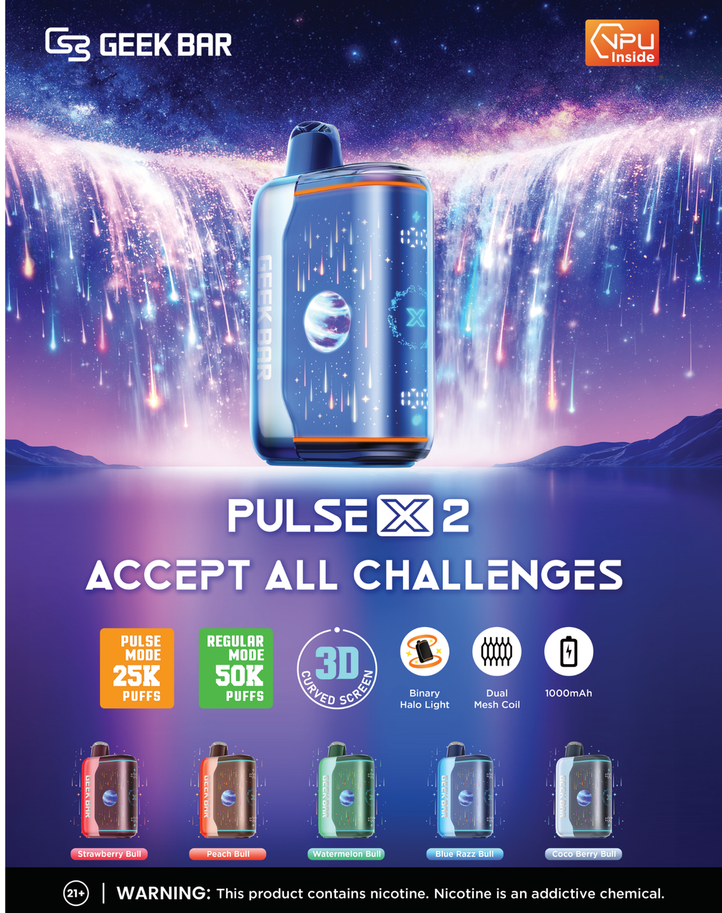 Geek Bar Pulse X 2 50K Disposable Vape - $15.75 - PerfectVape Geek Bar Pulse X 2 50K Disposable Vape - $15.75 - PerfectVape