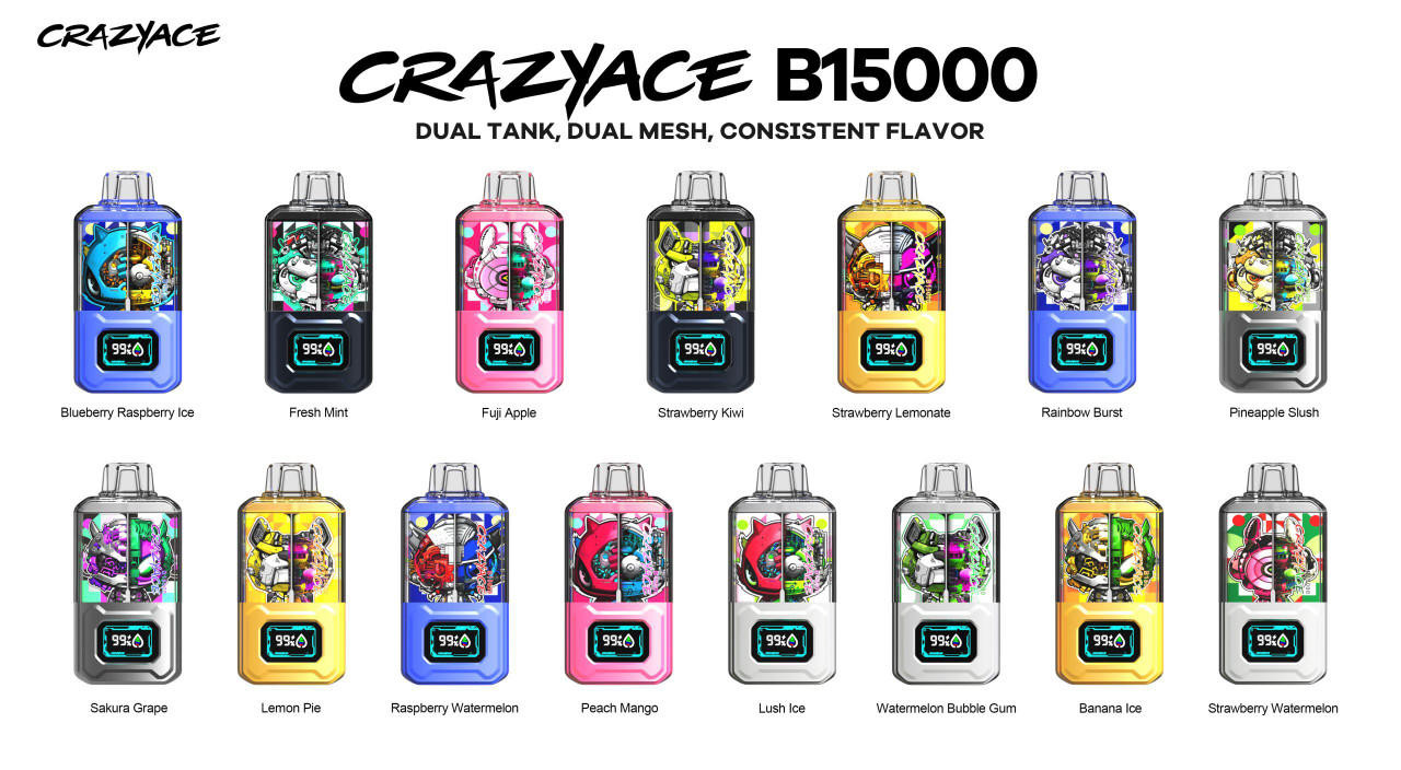 CRAZYACE B15000 Dual Tank 2 x 8ml 15.25 15000 Puffs PerfectVape