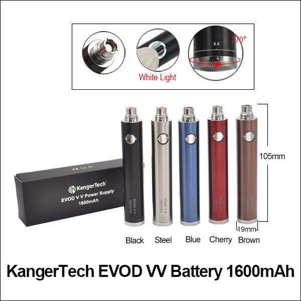 $5.99 EVOD 510 vape pen e-cig battery(650mah, 900mah,1100mah)