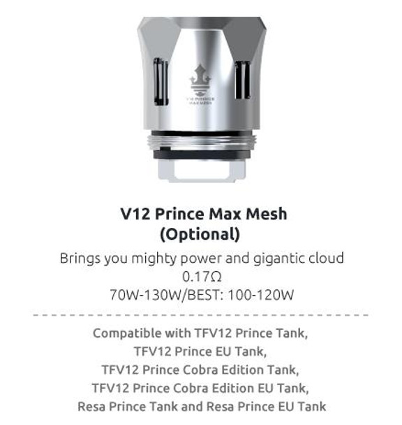  Smoktech TFV12 Prince Max Mesh Coil (0.17 ohm / 3pk) 