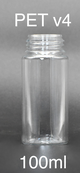 Case of Bottles, LDPE or PET, Lids and Caps