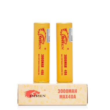 Imren 18650 3000mah 40a 2pack (Cream / Flat top)