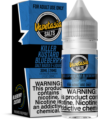 Custard Salt Nic Vapetasia Killer Kustard Blueberry Salt 30ml, Vape Juice  Australia Vanilla Salt Nic Vape Juice