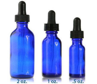 30ML Cobalt Blue Glass Bottles with Droppers (120 count)