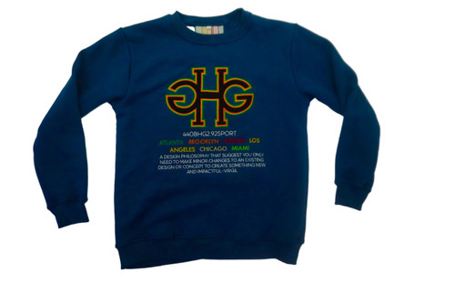 HEGGS 92sport “OFF BLACK”   BOYFRIEND Crew Neck (oversized)