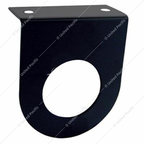 2" BLACK LIGHT BRACKET WITH FLANGE - 1 HOLE