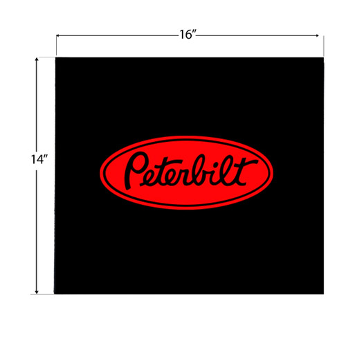 16″ x 14″ PETERBILT LOGO MUD FLAP – RED