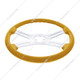 18" Vibrant Color 4 Spoke Steering Wheel - Electric Yellow