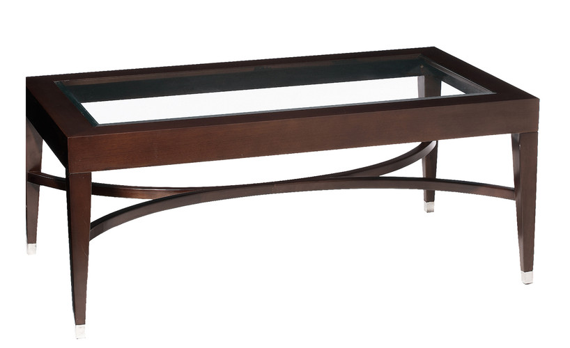 Alexander coffee table rectangular with or without stretcher & Glass