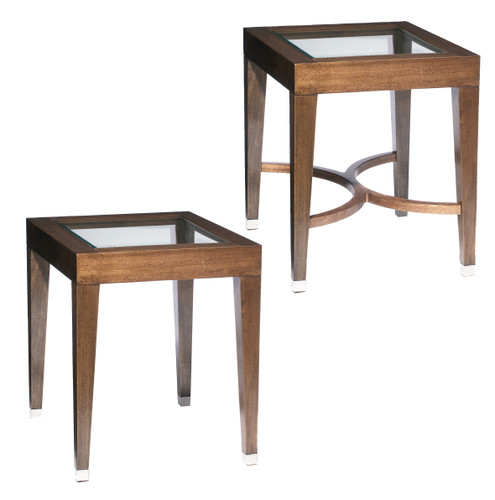 Alexander occasional table with or without stretcher and with glass