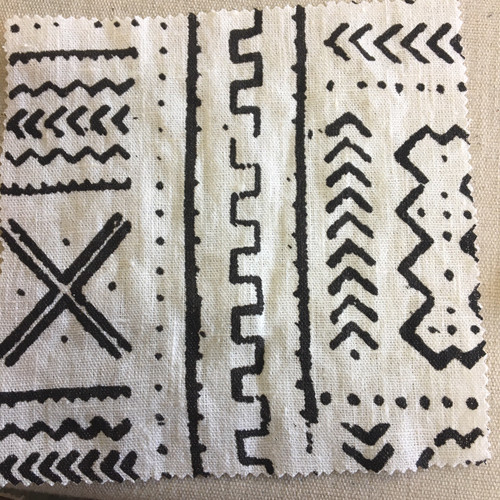 Mudcloth - Charcoal on White